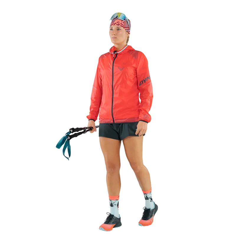 Dynafit Vert Wind Jacket Womens in Hot Coral-1